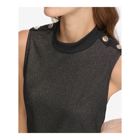 Tommy Hilfiger Women's Stretch Sheath Dress Sleeveless Gold Size 14 NWT - Picture 4 of 14